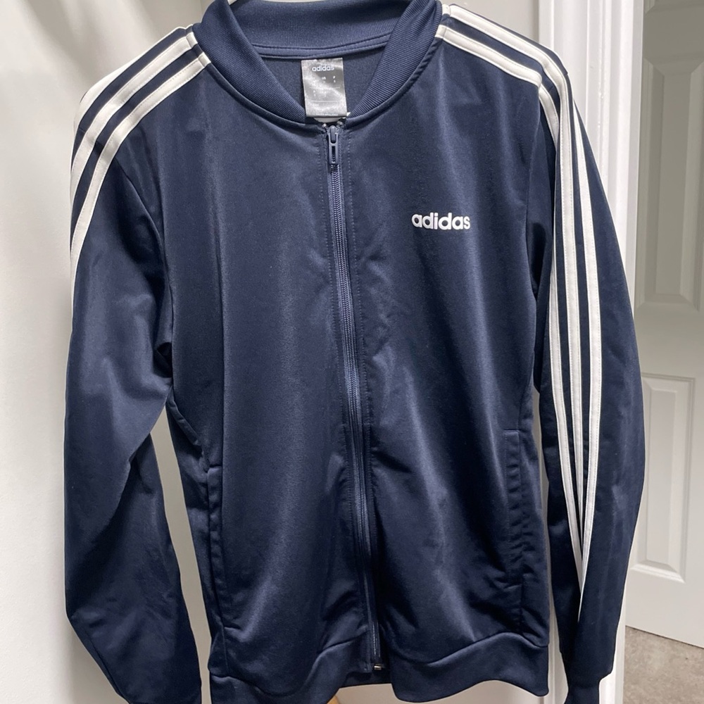 Adidas Dark Blue Jacket with Zipper